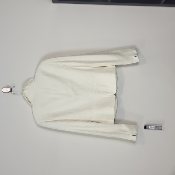 TAHARI ARTHUR S. LEVINE Cream Winter White Viscose Woven Blazer Jacket - Picture 11 of 15